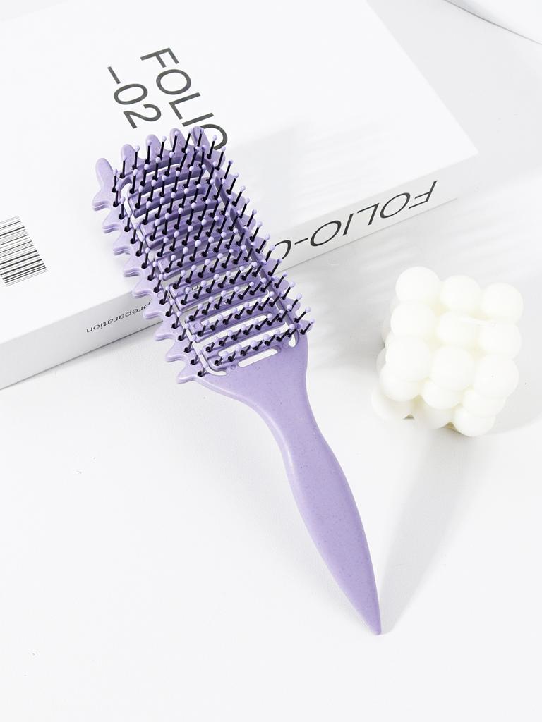 1pc Curly Hair Styling Brush - with Nylon Bristles and ABS Handle, Suitable for All Hairstyles, Available In Multiple Colors