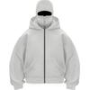 Unisex Herfst Dubbele Capuchon Rits Hoodie Jas met Fluweel