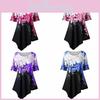 Fashionable Women Ladies Asymmetric Hem Floral Print T-shirt Tunic Tops For All Sizes