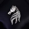 Minimalist Equestrian Themed Brooch Polished Alloy Construction Versatile Wear For Parties And Work Environments