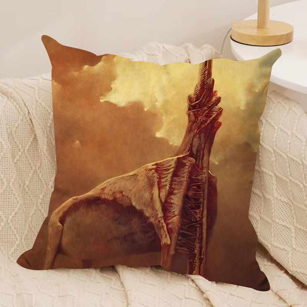 

Art Z-Zdzislaw Beksinski Cushion Cover Silky Short Plush Double-Sided Printed Pillow Case for Sofa All Seasons Home Decor Gift 30cmx30cm