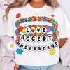 Accept Love Understand Tshirts Autism Awareness Adults Kids Tshirts Autism Puzzle Clothingshort Sleeve Tshirtsunsiex Tops
