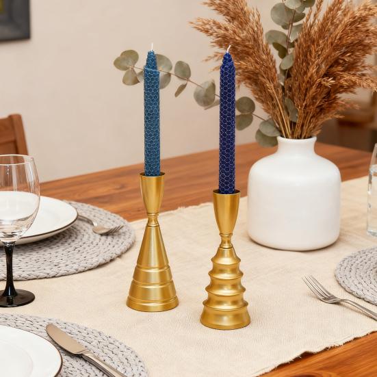 Brass Gold Taper Candle Holders Vintage Wrought Iron Candle Holder for Dinner Room Table Centerpiece or Mantel Wedding Party Decor