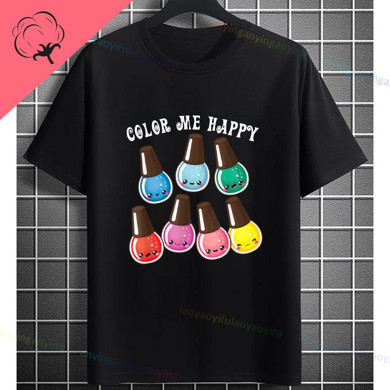 Funny I May Not Be Perfect But My Nails Are Slogan Unisexicurist Graphic Tshirt Pure Cotton Shortsleeve Round Neck Casual Tee