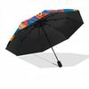 1pc Colorful Fish Automatic Folding Umbrella - Windproof Compact Travel Umbrella with Auto Open/Close, 8-Rib Heavy-Duty Shaft for Women/Men A002