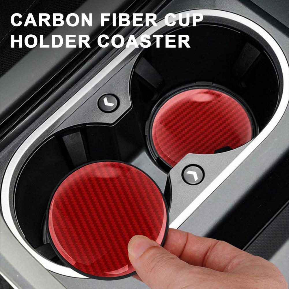 Car Water Bottle Carbon Fiber Car Cup Holder Set Anti-slip Heat Resistant Universal Suv Truck Auto Console Water Bottle for Car