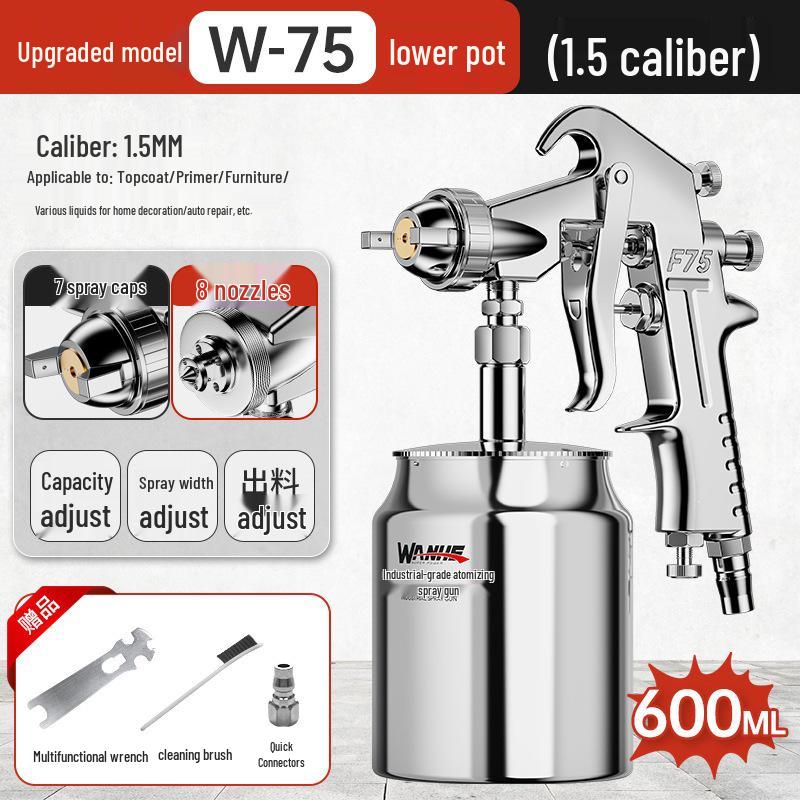 Wanhe Pneumatic Paint Spray Gun for Latex Paint and Auto Air Pump
