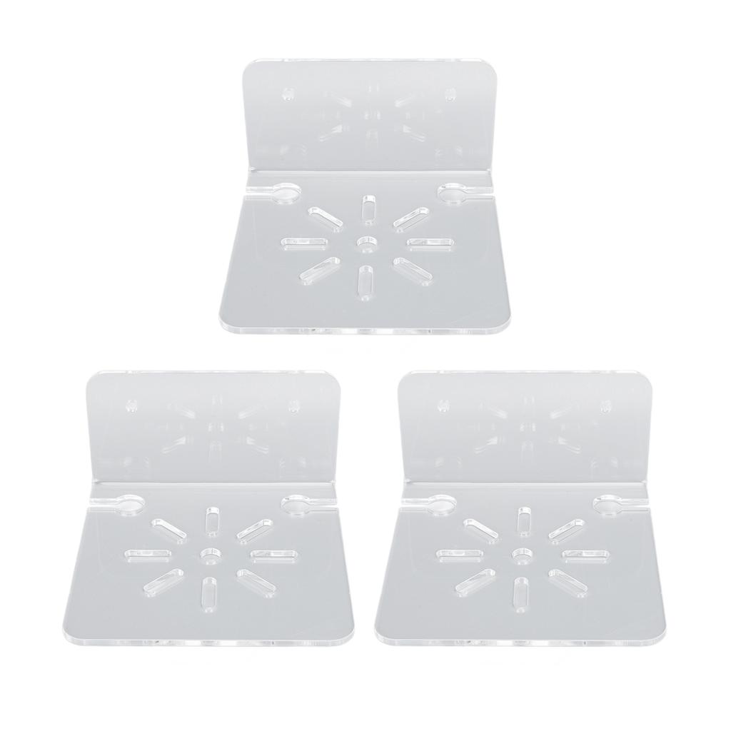 3pcs Acrylic Small Wall Shelf Floating Shelf for Security Cameras Clear Wall Shelves for Security