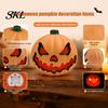 Pumpkin with Integrated LED Halloween Evil Lantern, Large Light Up Jack O Lantern Decor Decoration for Party Scene, Spooky Outdoor Indoor Decoration,