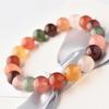 Seven-Color Agate Chalcedony Bracelet - Natural Salt Source Beads for Men and Women