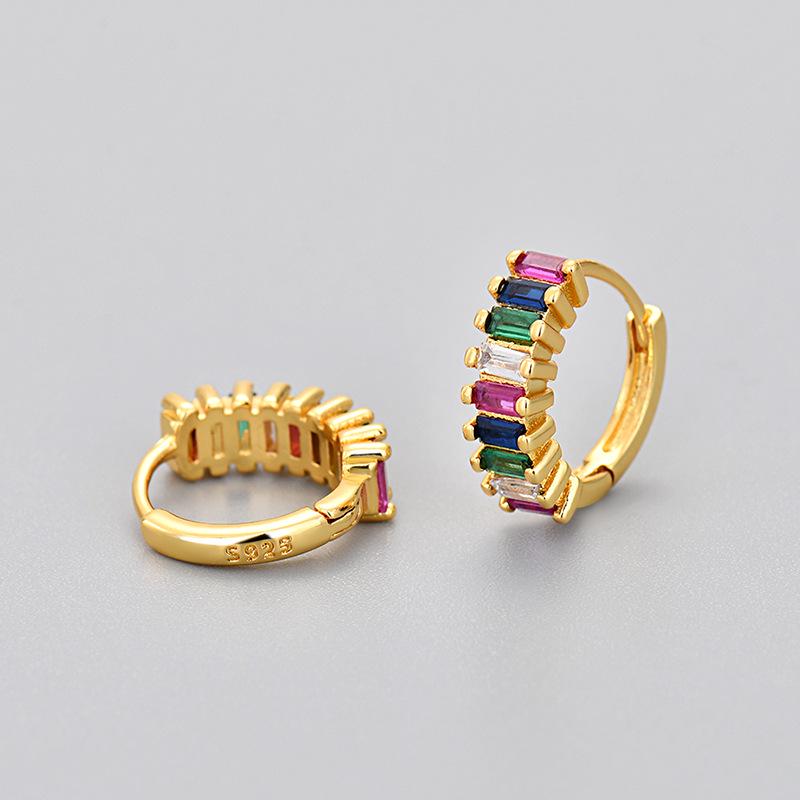 

Bohemian Zircon Rectangle Ear Clips: High-End, Fashionable, Versatile Hoops Copper