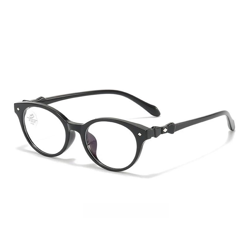 Women'S Ins Style Retro Small Frame Oval Plain Glasses Premium-Quality Versatile Blue Light Blocking Eyewear Men Goggles