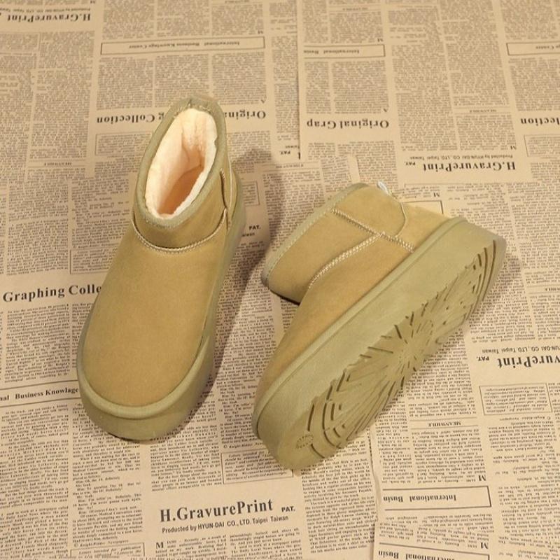 Women's Thick-Soled Non-Slip Snow Boots 2025 New Winter Slip-On Loafers with Fleece Lining, Thickened and Warm Cotton Shoes