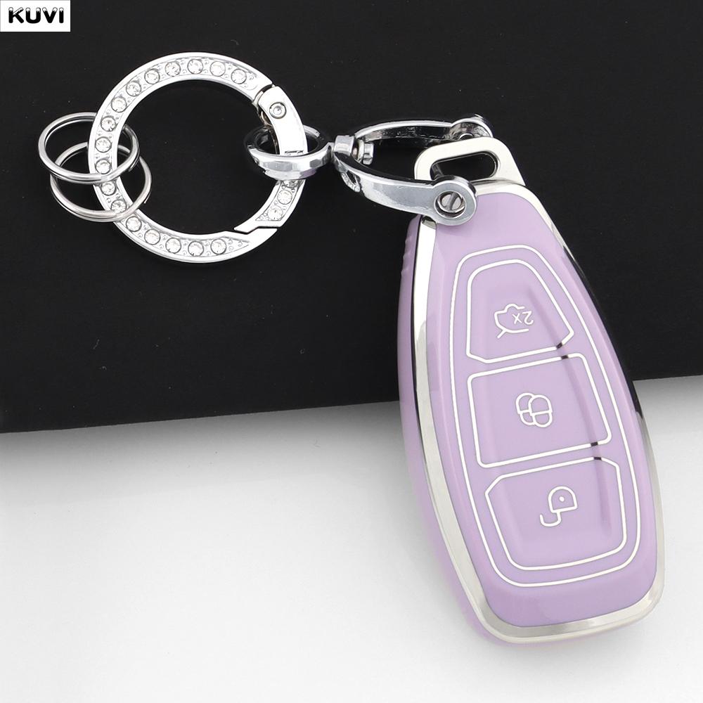 Tpu Car Smart Key Case Cover For Ford Focus 3 4 St Mondeo Mk3 Mk4 Fiesta Fusion Kuga Ecosport Holder Fob Keychain Accessories