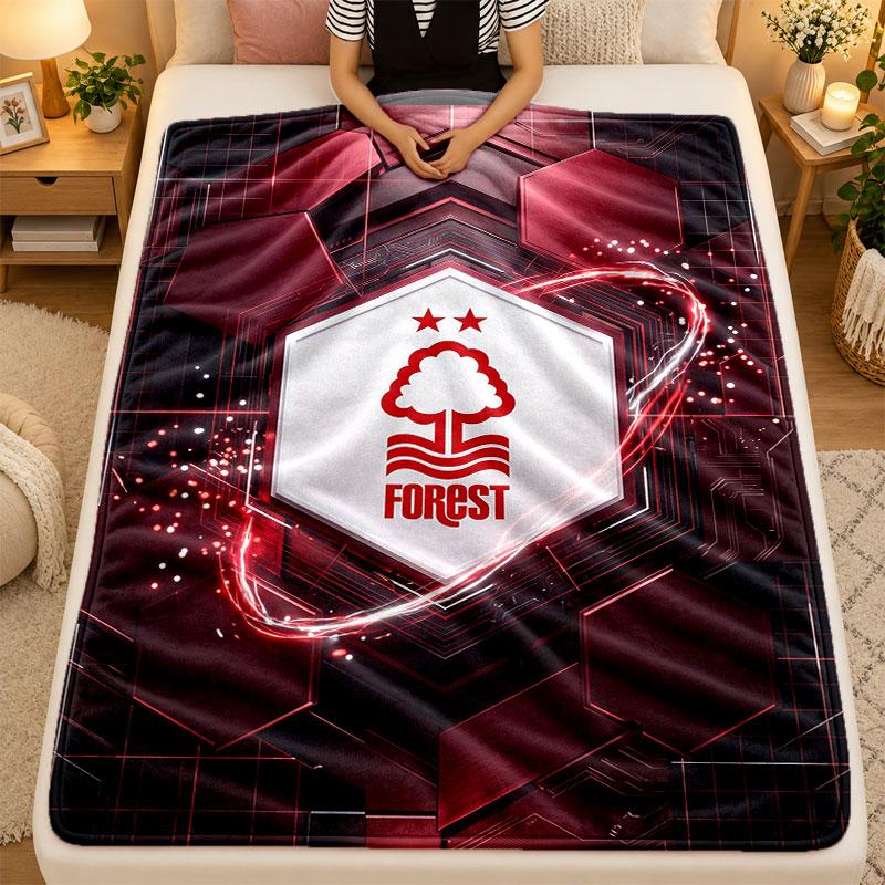 Coperta di Flanella Nottingham Forest Calcio Calda Morbida Coperta Plaid per Uso Interno Divano Letto Soggiorno