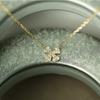Echt 925 Sterling Silber Stilvoll Einfach Temperament Zirkon Glücksklee Anhänger Halskette Für Frauen Hochzeit Party Feiner S925 Schmuck