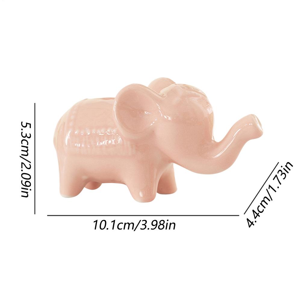 Elefantfigur Keramisk Samleobjekt Skrivebordsdekorasjon Lykkeelefant Dekor For Stue Familiens Gang Gårdshus Julebord