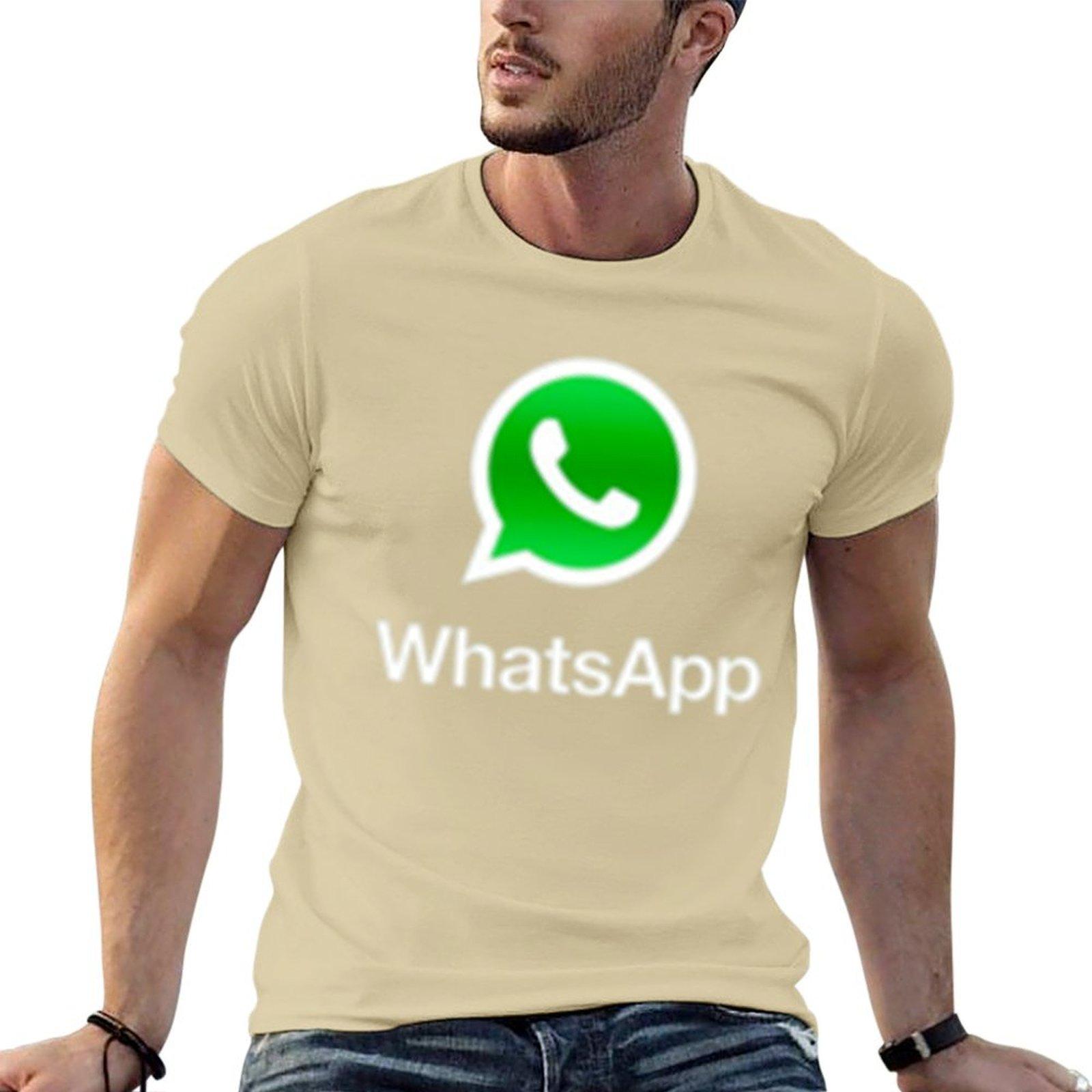 

WhatsApp T-Shirt customs Aesthetic clothing shirts graphic tees mens t shirt graphic XL