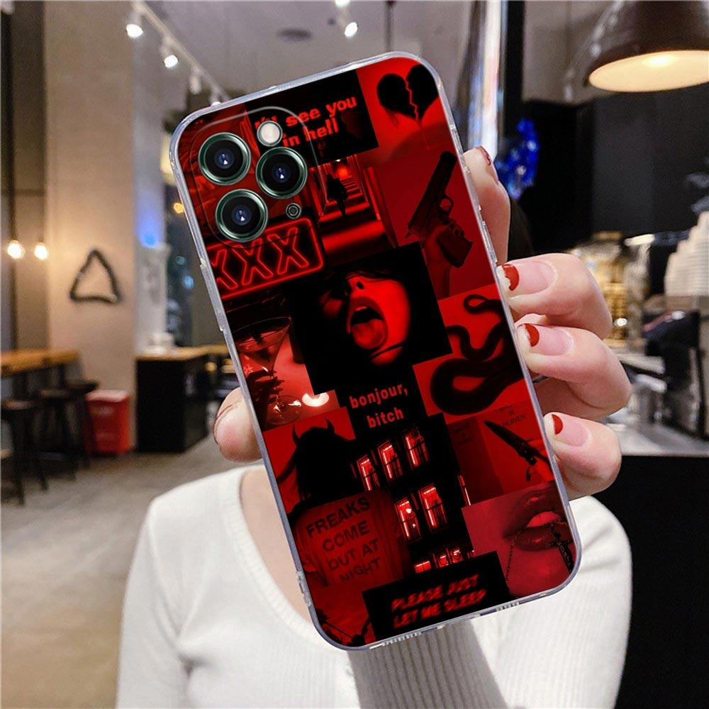 Przezroczyste etui na telefon do Apple iPhone 12 11 13 Pro Max mini XS X XR 7 8 Plus SE Etui pokrywa Gorętsze niż piekło Seksowna kobieta diabeł