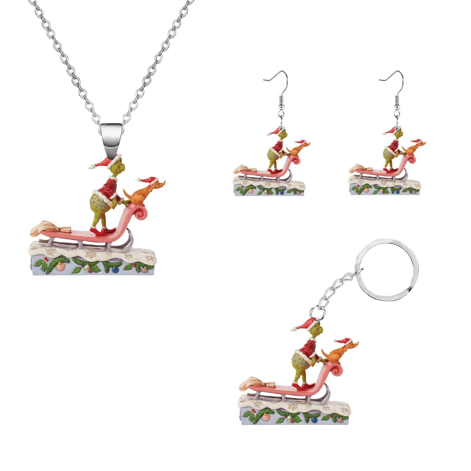 

Christmas Ornament- Keychain Earrings Necklace One Size
