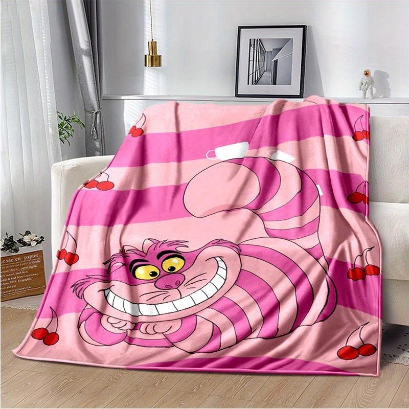 1pc Alice in Wonderland Printing Blanket Soft, All Season Throw for Living Room, Bedroom,Personalized Gift with Adorable Cartoon Design