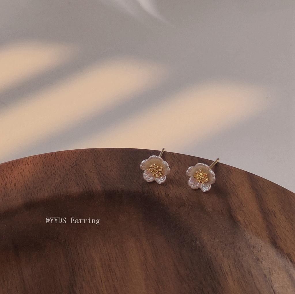 Мини серьги-гвоздики со свежими цветами, простые повседневные серьги, цепочка поставок для прямых трансляций