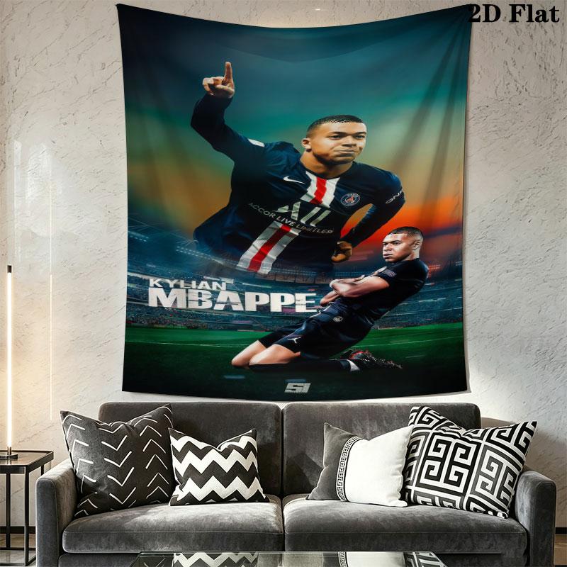 Kylian Mbappé Pride  Wall Hanging Printed Fabric Blanket Decorative Tapestries for Bedroom Living Room Home Decor