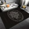 Viking Inspired Geometric Knot Design Black Carpet for Home Decor Suitable for use as an anti-slip for living room bedroom sofas