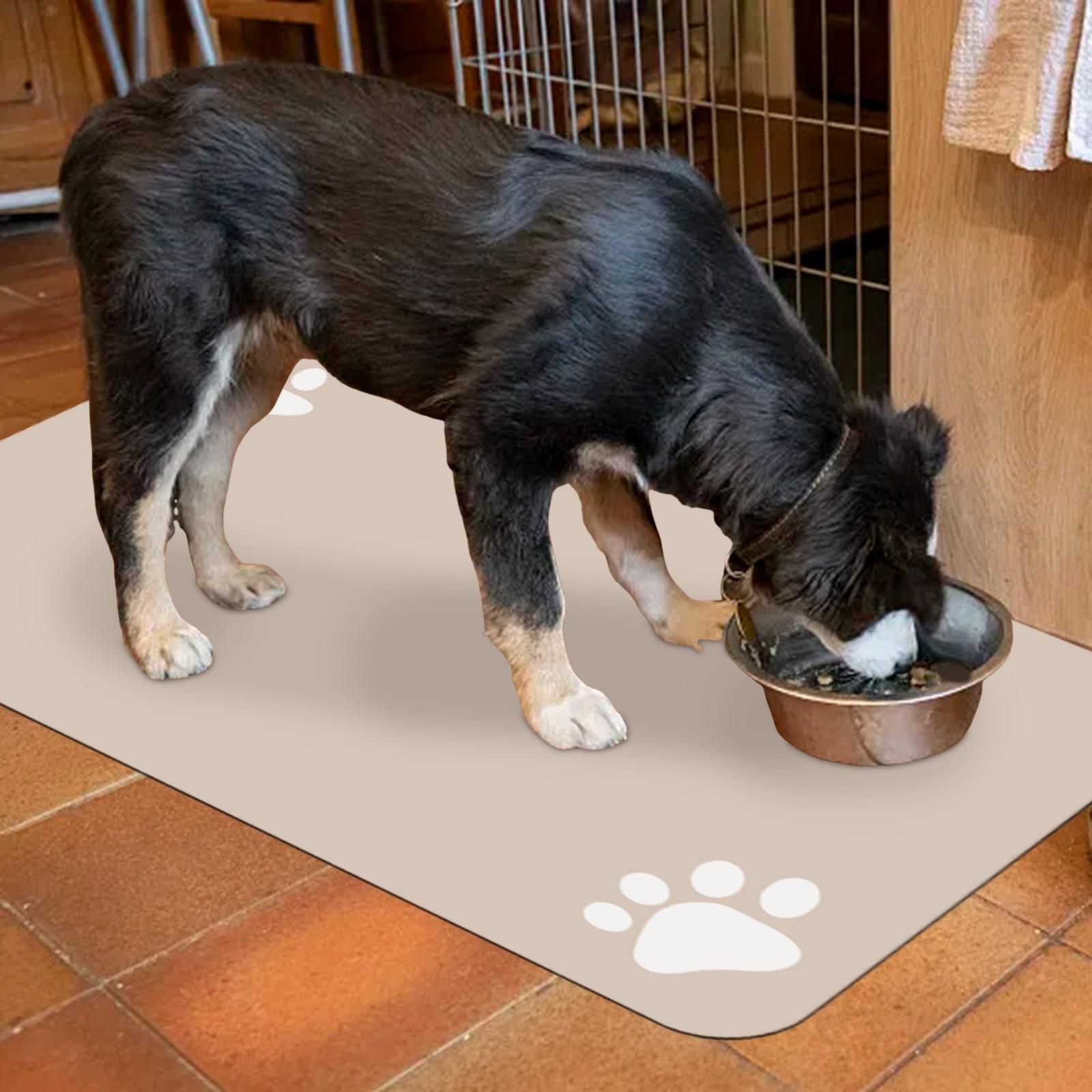 

Absorbent Pet Feeding Mat Pet Placemat for Food and Water Bowl with Waterproof Rubber Backing Quick Dry Water Mat for Dog Cat One Size