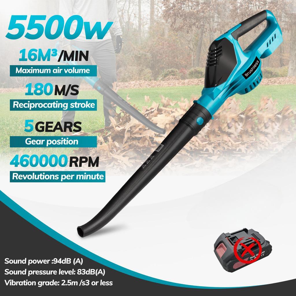 5500W Leaves High Power Brushless Electric Air Blower Cordless Portable Snow Leaf Blower Snow Dust Cleaning Power Tool