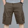 Men's OutdoorLoose Casual Pants Multi-Pocket Solid Color Cargo Shorts