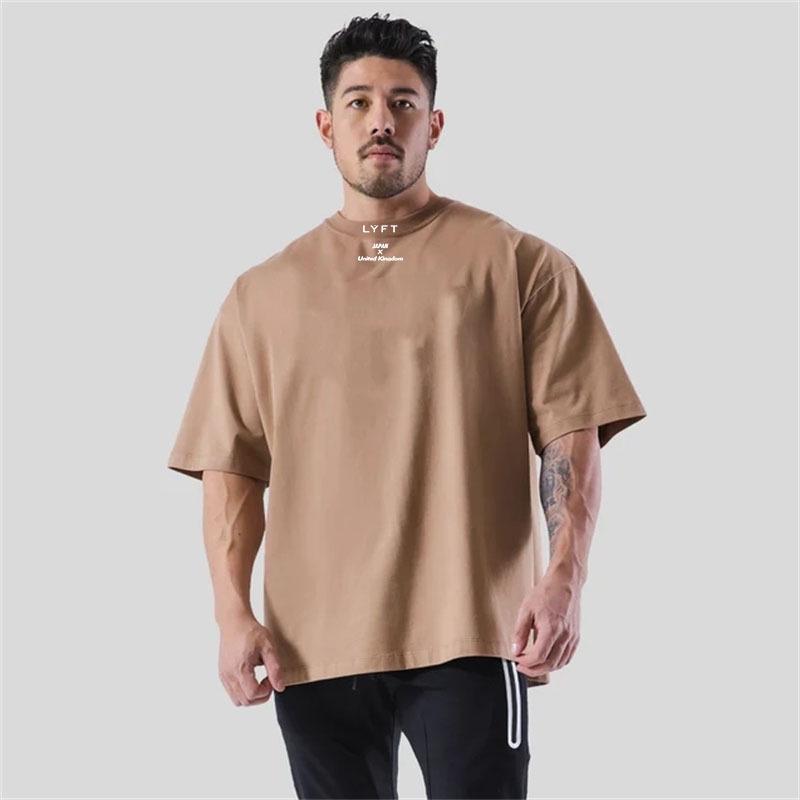 LYFT Men's Classic Logo Pure Cotton Short Sleeve T-Shirt - Ideal for Fitness, Running, and Casual Wear