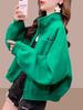 2025 Women's Casual Plus Size Fleece-Lined Baseball Jacket - Spring/Autumn Loose Cardigan Top