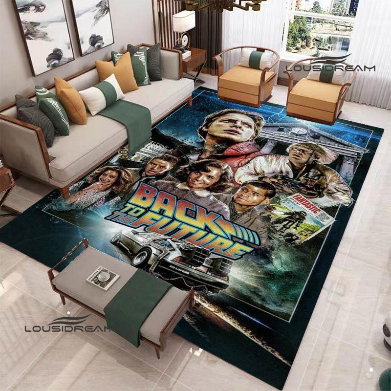 Movie Back To The Future printed carpet Living room bedroom non-slip carpets Yoga mat Outdoor carpet kawaii rug birthday gift