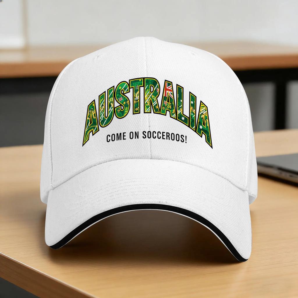Australia Come On Socceroos Baseball Cap Y2k Cool Hip Hop Hats Spring Unisex Men Hiking Fishing Snapback Cap
