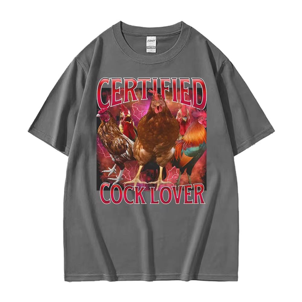 Grappige Meme s Gecertificeerde Haan Liefhebber Merchandise T-shirts Unisex Dames Oversized Retro Humor T-shirt Unisex Mode Streetwear Tops
