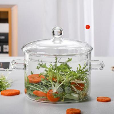 Oală de Sănătate Changqi 1900ml cu Mânere Duble Mari din Sticlă Borosilicată