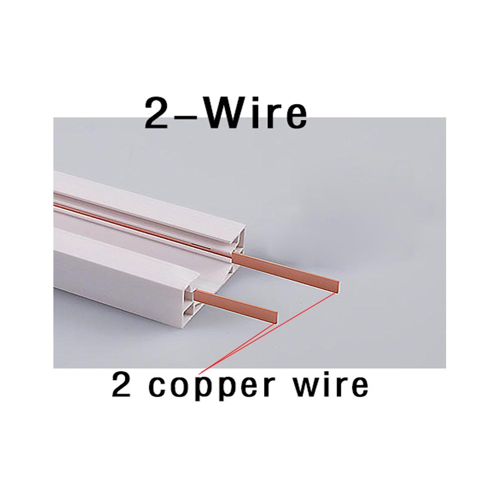 1pcs led Track light rail 50cm PVC white  black lead rail connectors rail 2 Wire bracket accessories