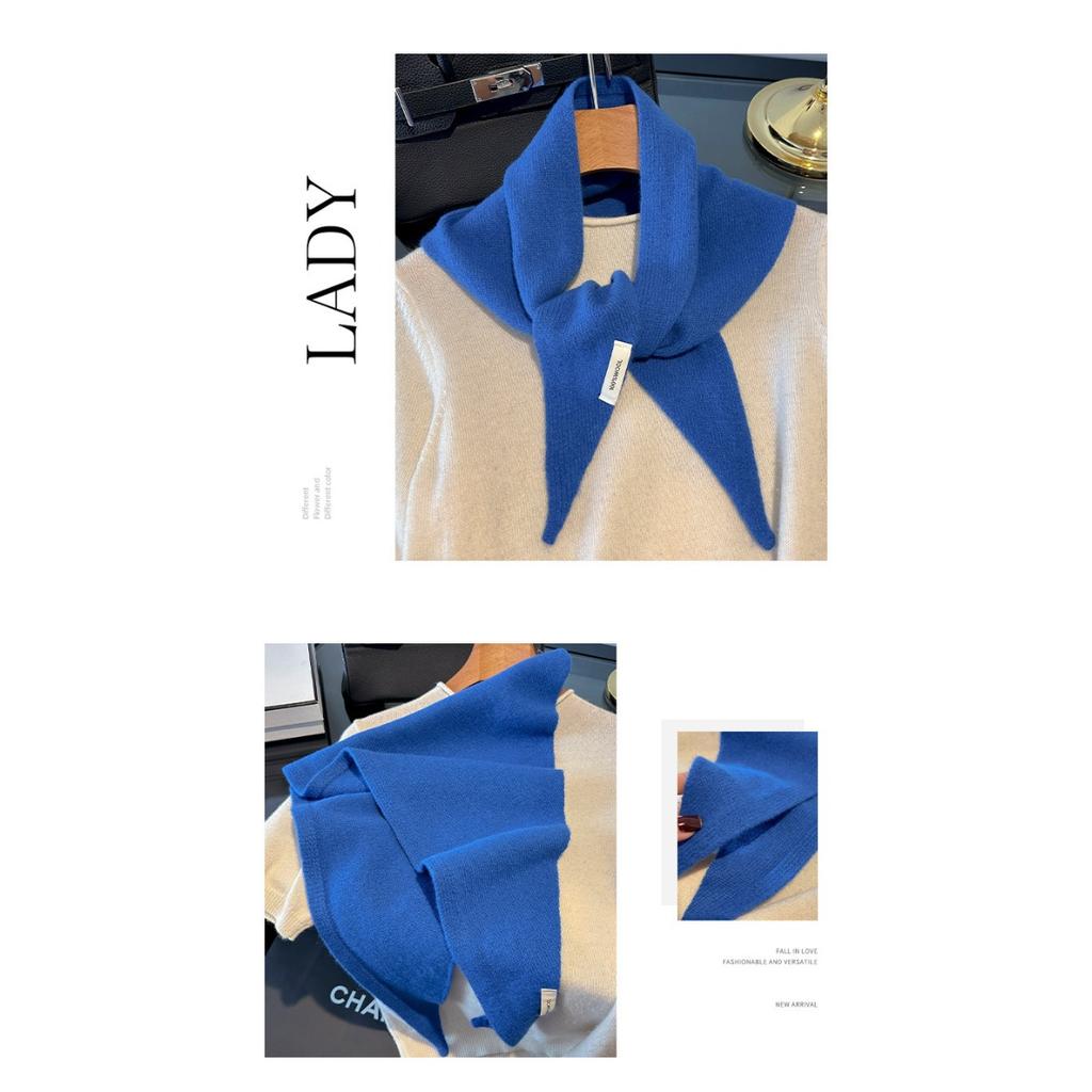 100% australská čistá vlna pletená trojúhelníková šála pro dámský šátek na hlavu, luxusní a ležérní teplá všestranná šála pro ženy