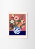 THE POSTER CLUB Poster Club Flowers on Blue Table Carla Llanos 30×40cm