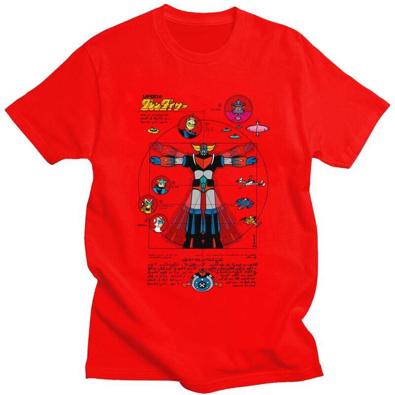 Custom UFO Robot Goldorak Grendizer Tshirt for Men Short Sleeve T Shirt Cool Tshirt Slim Fit 100 Cotton Tees Gift