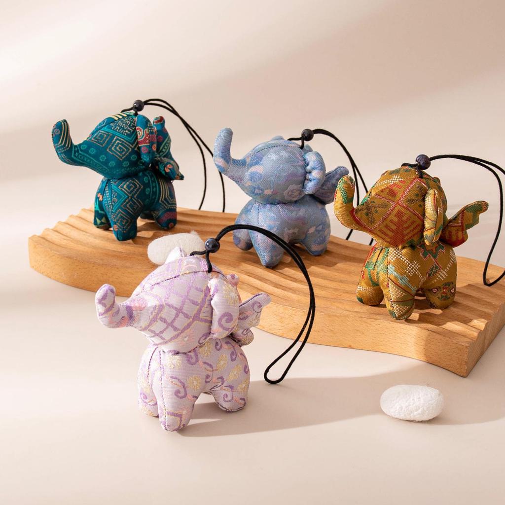 Silk Handmade Little Elephant Charm Pendant - Cute Gift for Friends