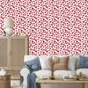 Hearts Wallpaper White, Red and Coral 50x1000