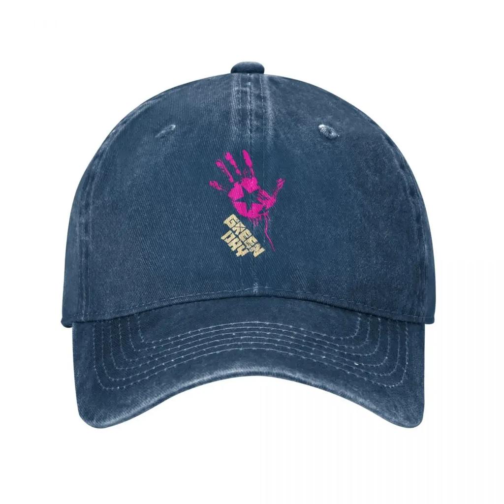 Green Days Star Hand Baseball Caps Casual Distressed Denim Washed Dookie Scene Saviors Headwear Unisex Women Outdoor Adjustable Hat