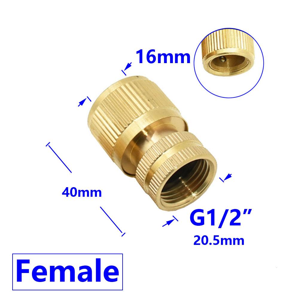 1/2'' 3/4'' 1'' Brass Hose Quick Connecter 16mm 20mm Copper Tap Coupling Adapter Garden Tubing Repair Watering Gun Fittings