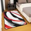 Red Area Rug for Bedroom Line Abstract Living Room Rugs Soft Non-Slip Modern Geometric Decor Carpet Indoor Floor Mat for Home