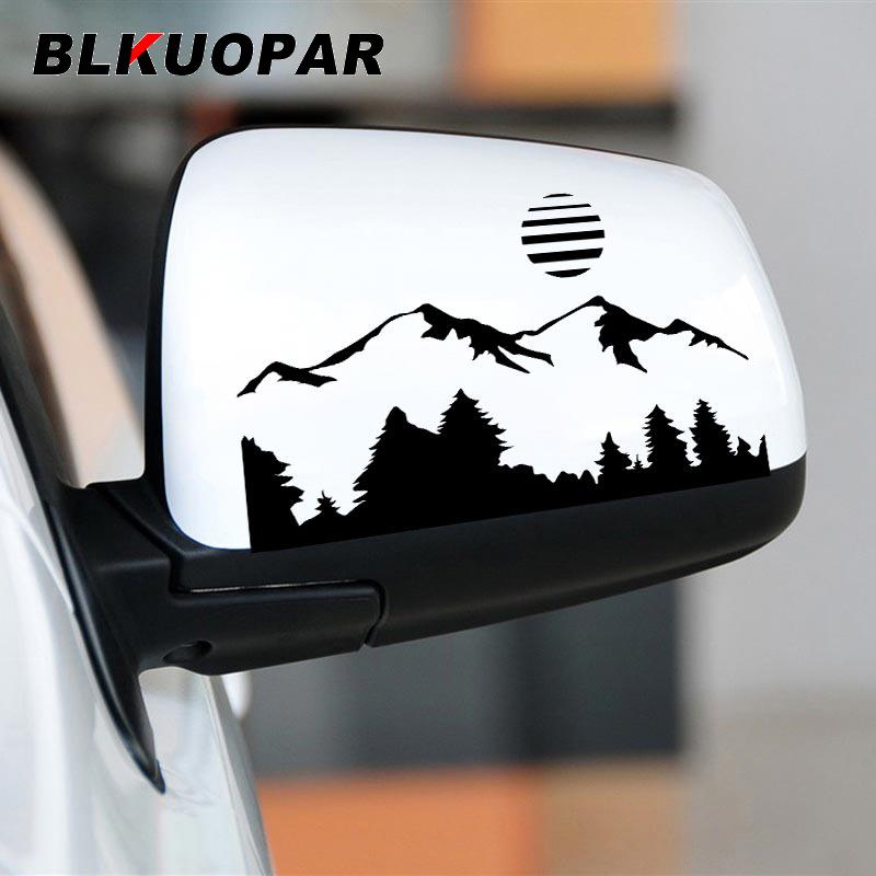BLKUOPAR Sunset And Distant Mounta Car Stickers Graffiti Fashionable Decals Cartoon Creative Windshield Trunk Decor