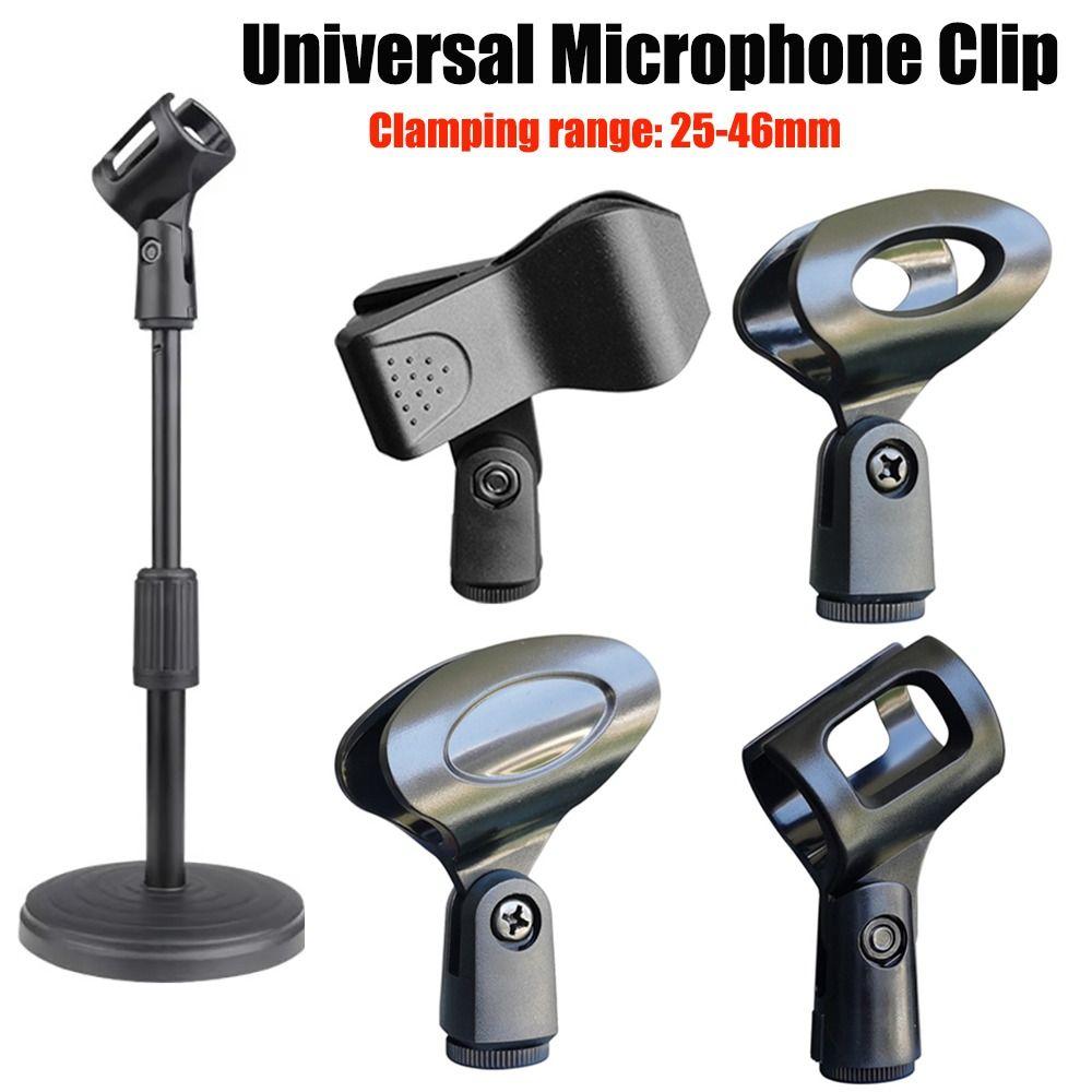 Rotatable Microphone Clip Handheld Mic Holder Clamp New Mic Mount Holder  Wireless/ Wired Mic