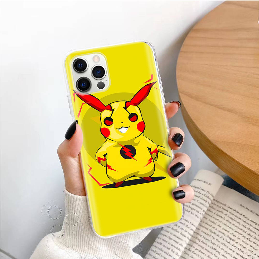 Transparent Case for Samsung A04 A14 A23 M33 M53 Realme 10 9 C35 C55 VIVO X80 Infinix Hot 30 Note 11 Tecno Spark 8P Pro P-37 Lovely Pikachu
