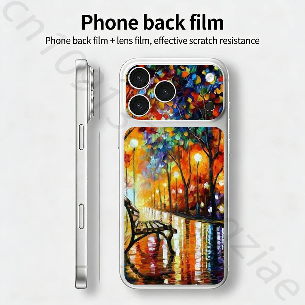 

L-Leonid A- Afremov Oil Painting TICKET Decal Skin Wrap for iPhone 17 Pro/Pro max Protective Film for Back, Frame, Camera iPhone17pro